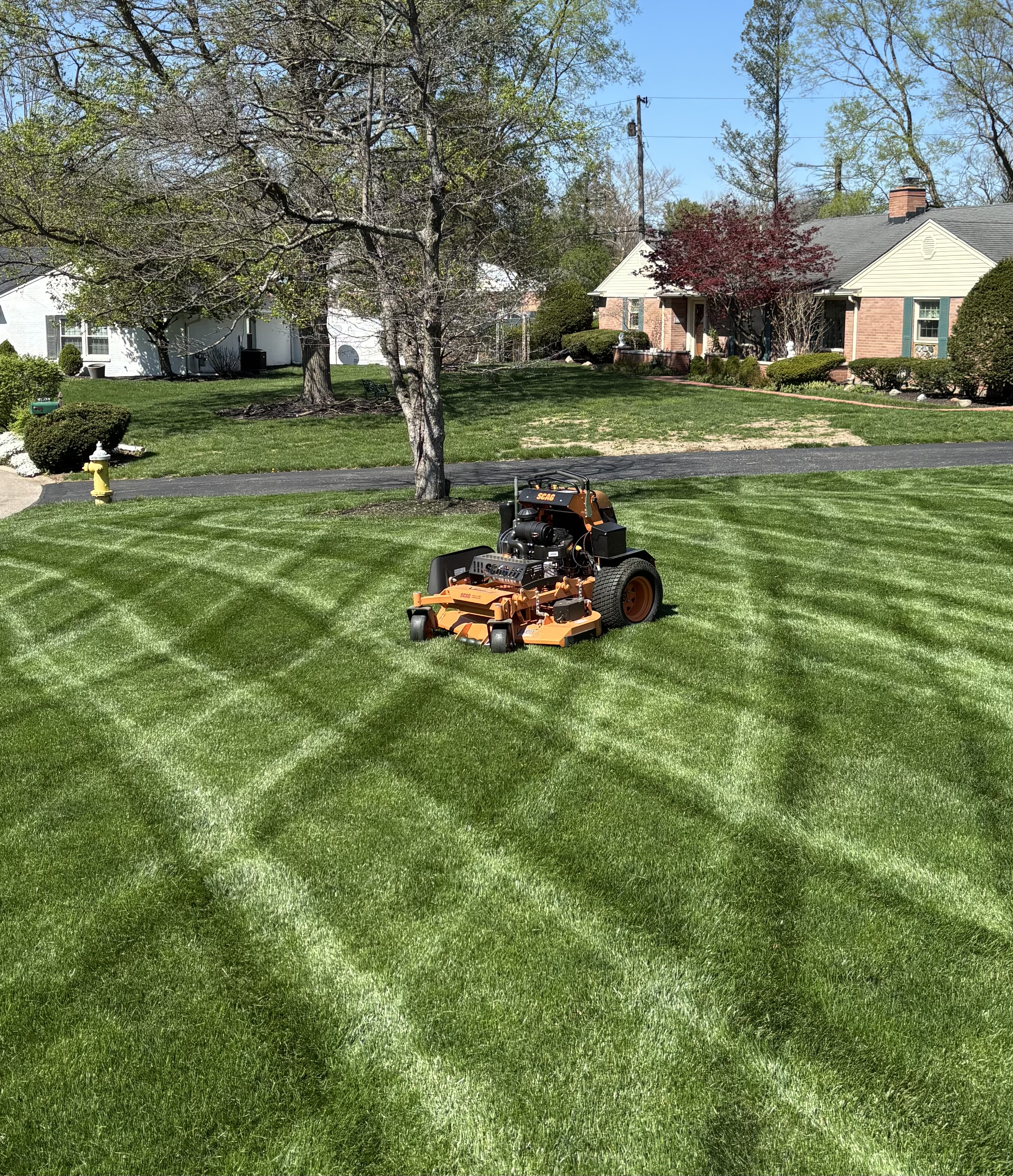 Weekly lawn mowing service
